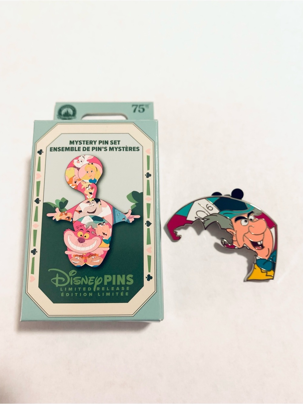 Alice in Wonderland 75th Anniversary Puzzle Pin-Mad Hatter